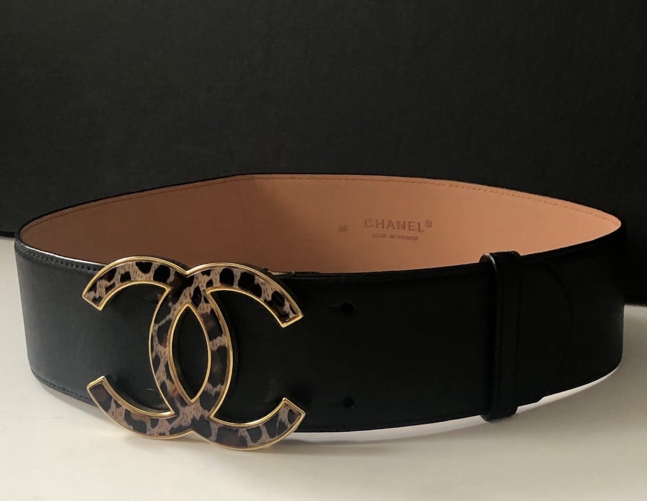chanel leather belt