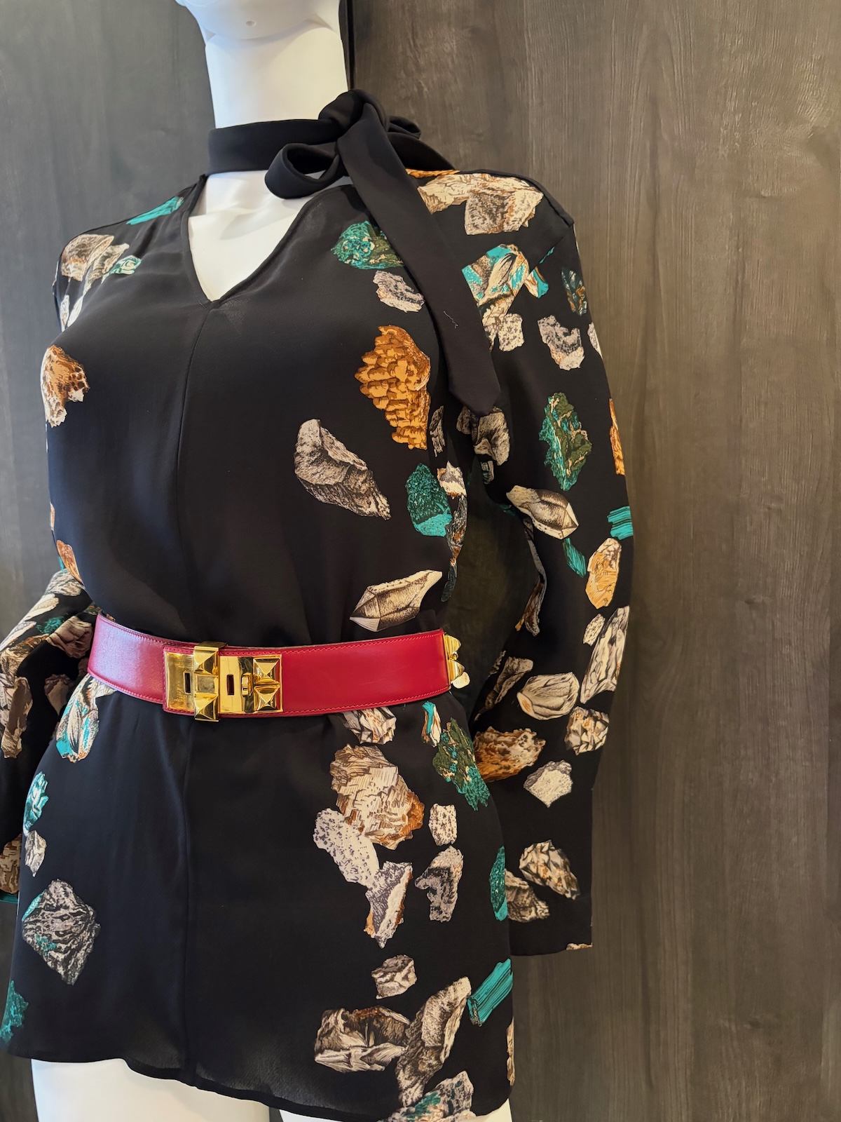 hermÈs 1991 collier de chien cdc médor vintage belt red ghw w/box