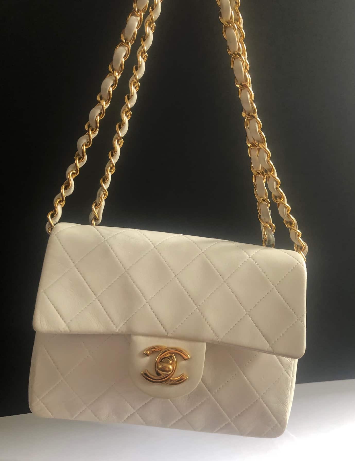 Chanel Mini Reissue 224 2.55 Flap Yellow Aged Calfskin Antique Gold Ha –  Madison Avenue Couture