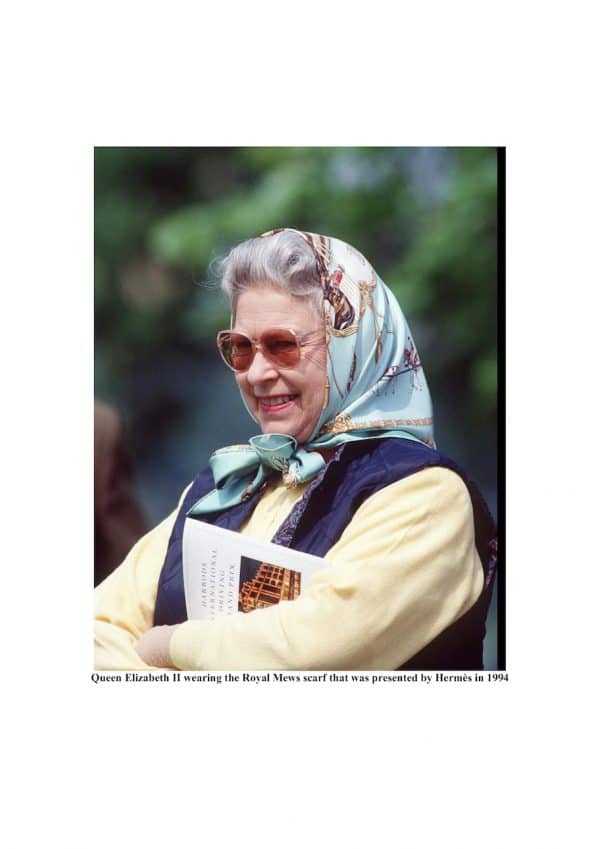 hermÈs vintage silk scarf collector royal mews buckingham palace by jean de fougerolle 1994 w/box