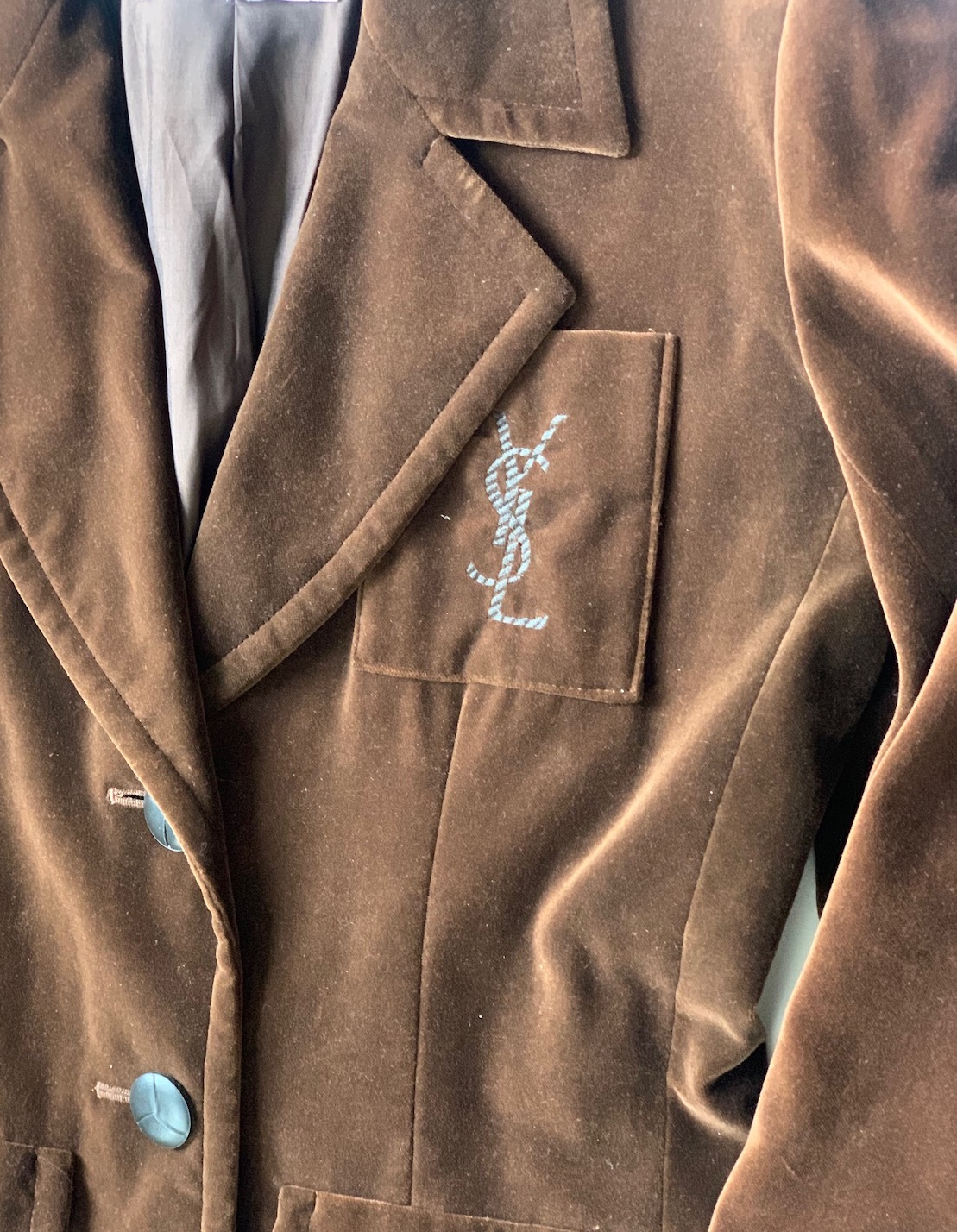 Vintage 80s YSL Yves Saint Laurent Zip Up Jacket Size M