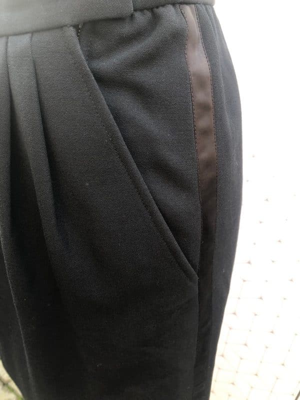 saint laurent rive gauche paris vintage black smoking skirt rare circa 70s 80