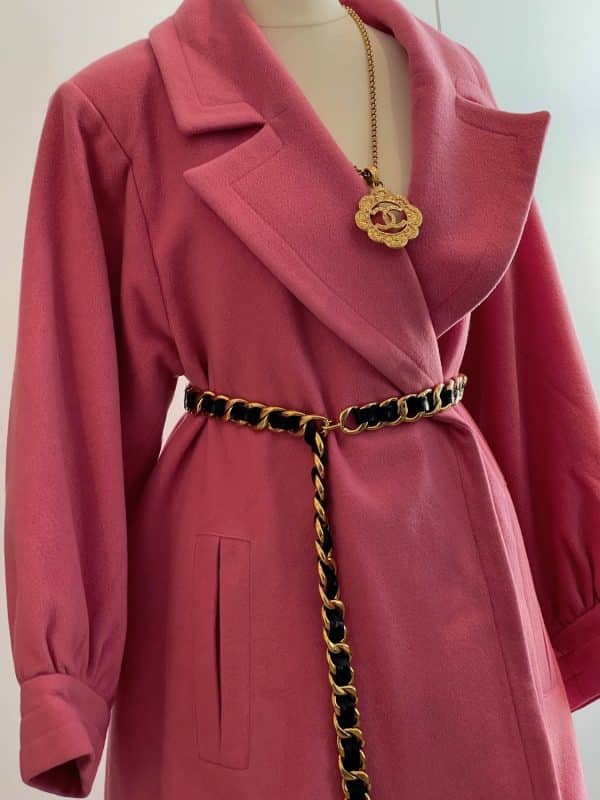 yves saint laurent vintage flare retro swing coat bell cuff sleeves c.1980s