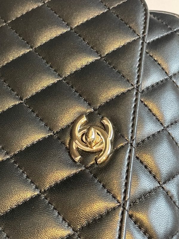 chanel double side pack leather bag 'la pausa' quilted c.2019 w/box coming soon