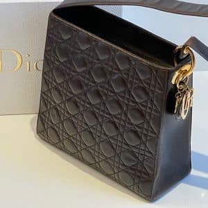 christian dior vintage cannage quilted lambskin bag gold dior charms