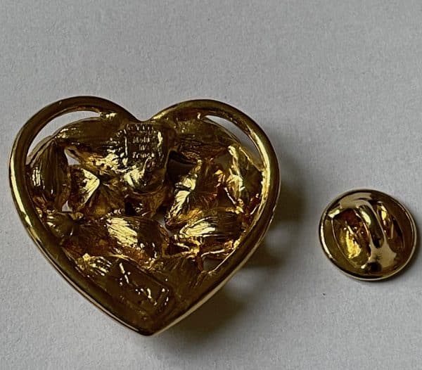 yves saint laurent vintage heart brooch pin by robert goossens c.1980 1990