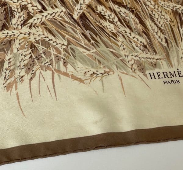 hermÈs vintage silk scarf les blÉs by hugo grygkar c.1955 w/box