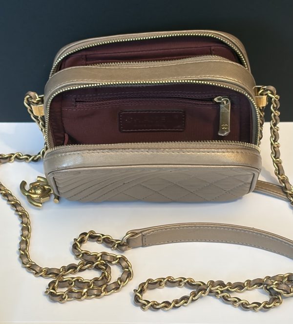 chanel bronze quilted lambskin small coco boy camera case shoulder bag 2014