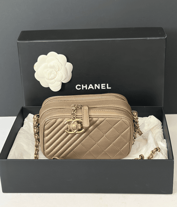 chanel bronze quilted lambskin small coco boy camera case shoulder bag 2014