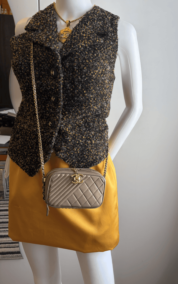 chanel bronze quilted lambskin small coco boy camera case shoulder bag 2014