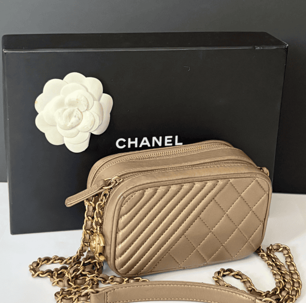 chanel bronze quilted lambskin small coco boy camera case shoulder bag 2014