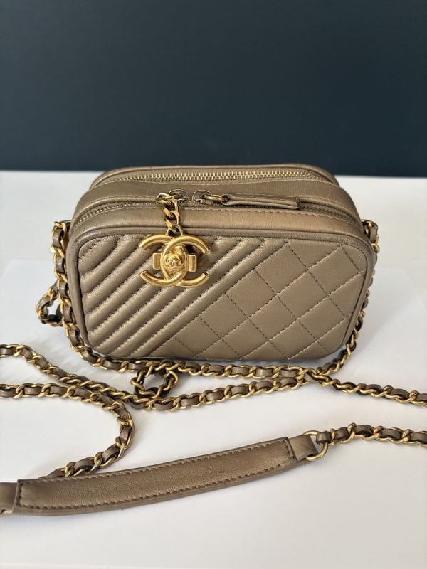 chanel bronze quilted lambskin small coco boy camera case shoulder bag 2014