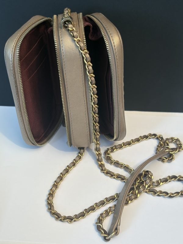 chanel bronze quilted lambskin small coco boy camera case shoulder bag 2014