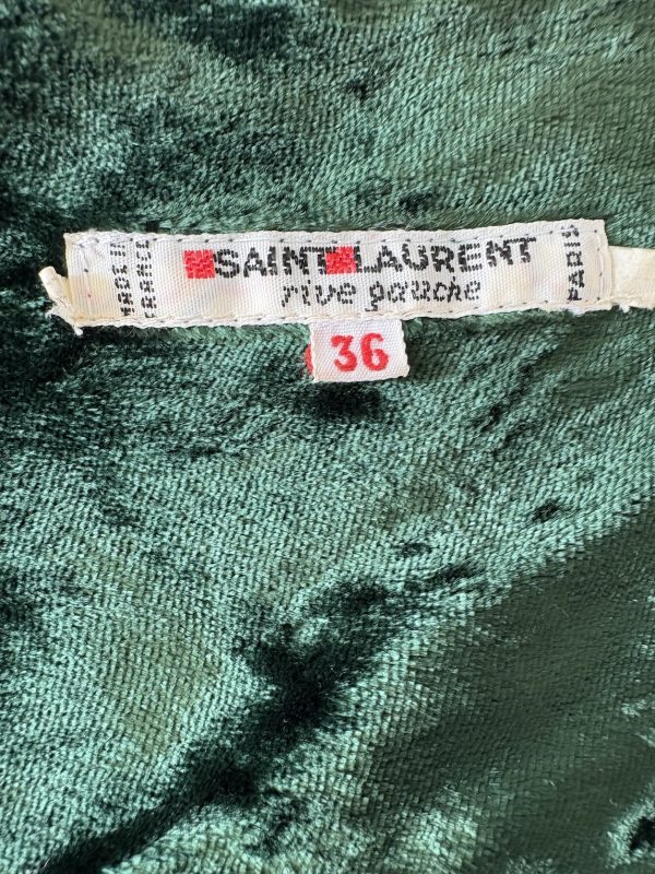 yves saint laurent vintage russian collection moire velvet skirt suit & gold metallic belt 1985