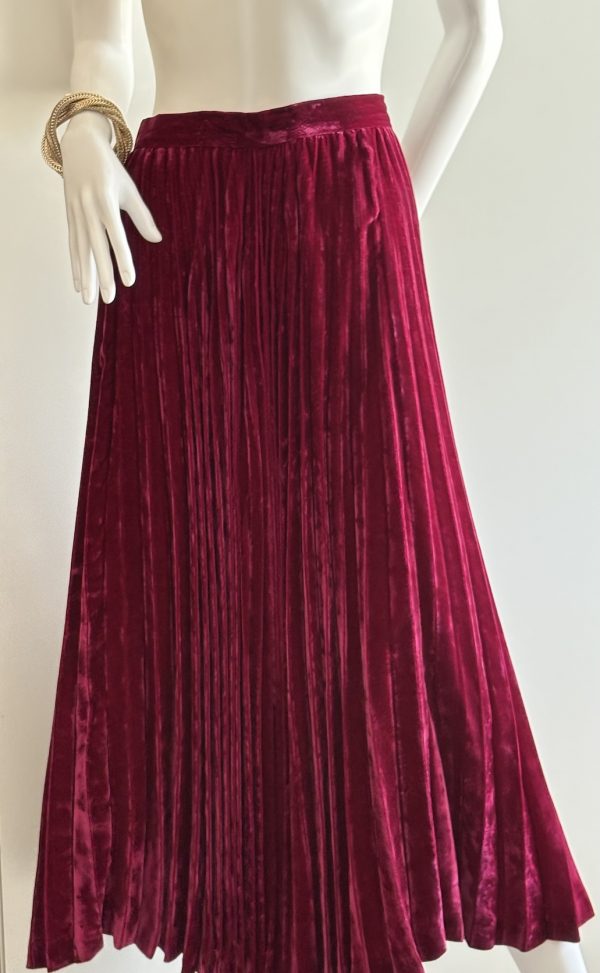 yves saint laurent vintage russian collection moire velvet skirt suit & gold metallic belt 1985