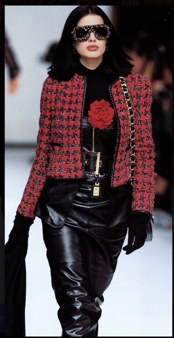 chanel vintage black & gold logo belt rare runway collection fall/winter 1992 1993