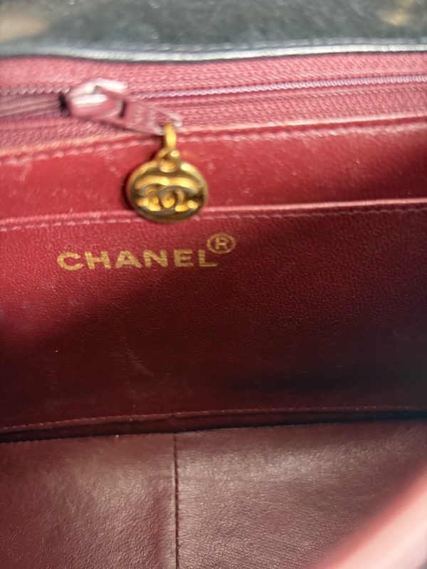 chanel vintage diana navy shoulder flap bag c.1991 1994
