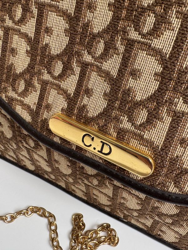christian dior vintage cd logo monogram clutch c.1980s