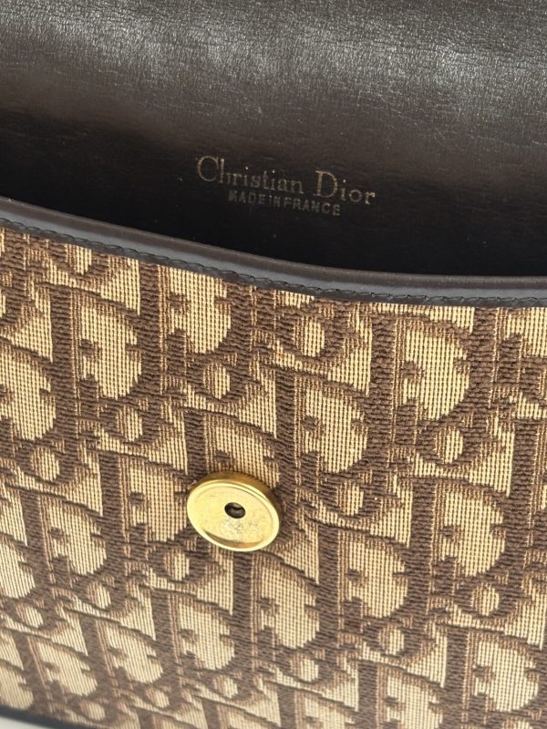 christian dior vintage cd logo monogram clutch c.1980s