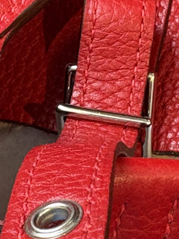 hermÈs picotin lock 22 togo leather rouge bucket bag