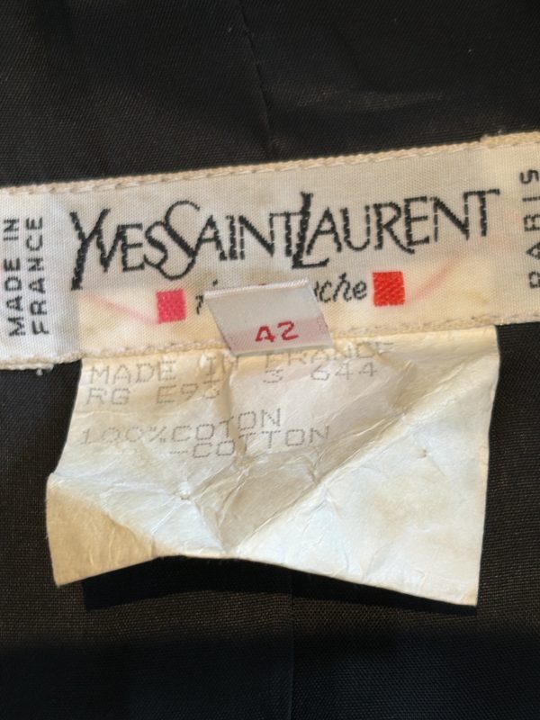yves saint laurent vintage summer 1993 grey charcoal gold hearts jacket special edition
