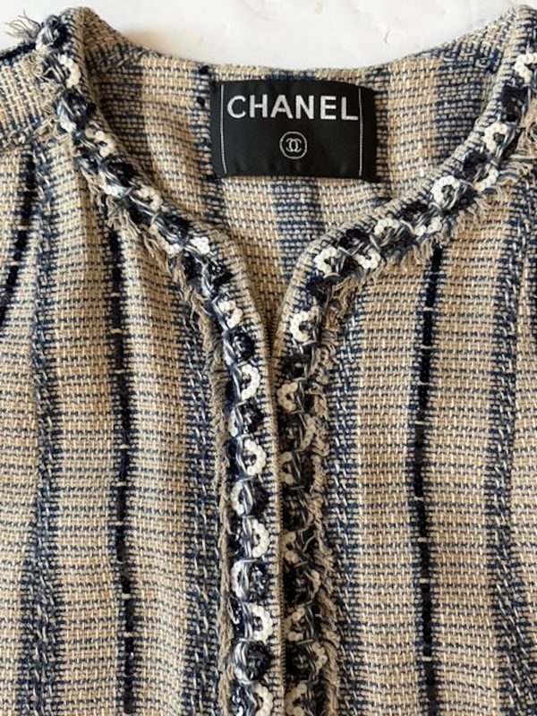 chanel karl lagerfeld 01p spring/summer rtw 2001 linen vest runway collection