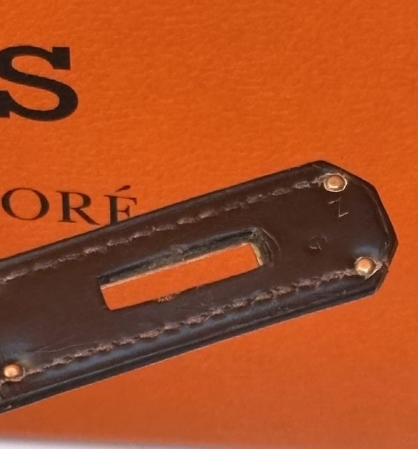 hermÈs 1951 iconic kelly 32 box leather retourné choc brown vintage ghw 24k