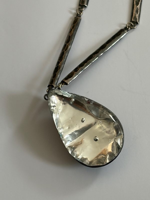 jacques gautier vintage necklace and geometric bracelet set glass & enamel c.1960 1970