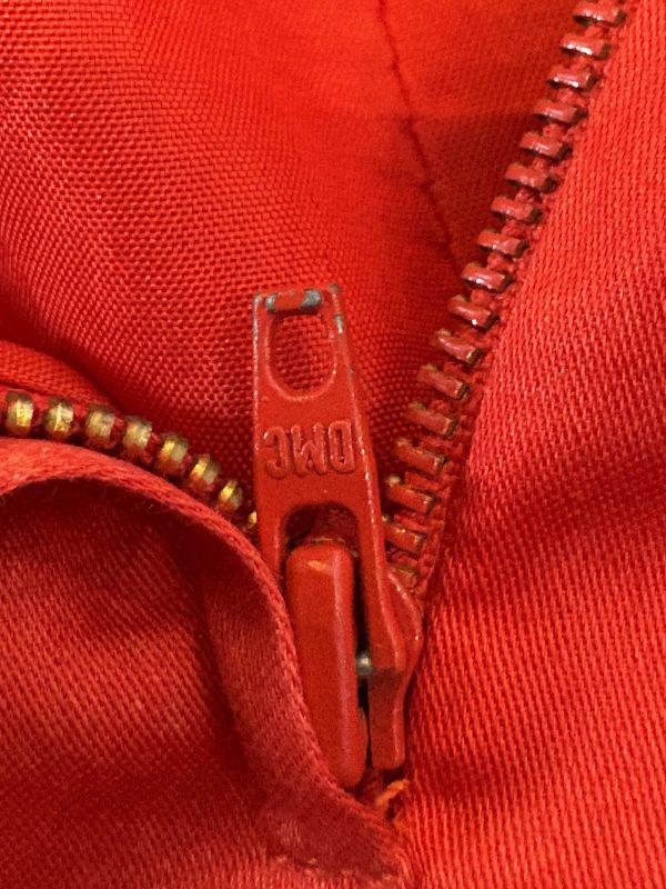 saint laurent rive gauche vintage fitted skirt red moire summer 1988