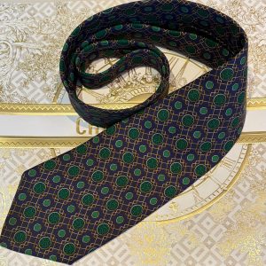 christian dior vintage abstract silk dior tie navy racing green and gold c.1980s