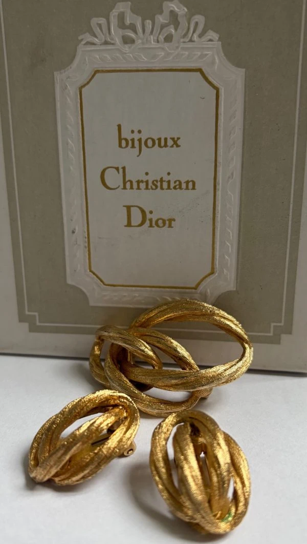 vintage Dior ドイツ製 ノット ブローチ ツイストゴールド 241