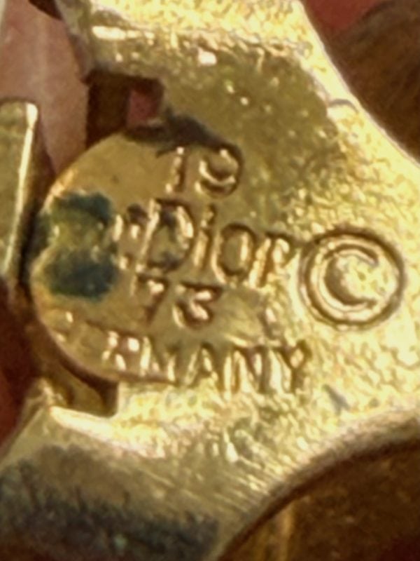 christian dior vintage rope knot twist earrings & brooch set 1973