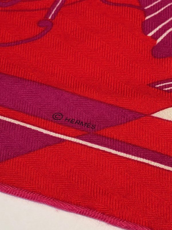 hermÈs cashmere losange scarf ex libris by hugo grygkar 2010 w/box