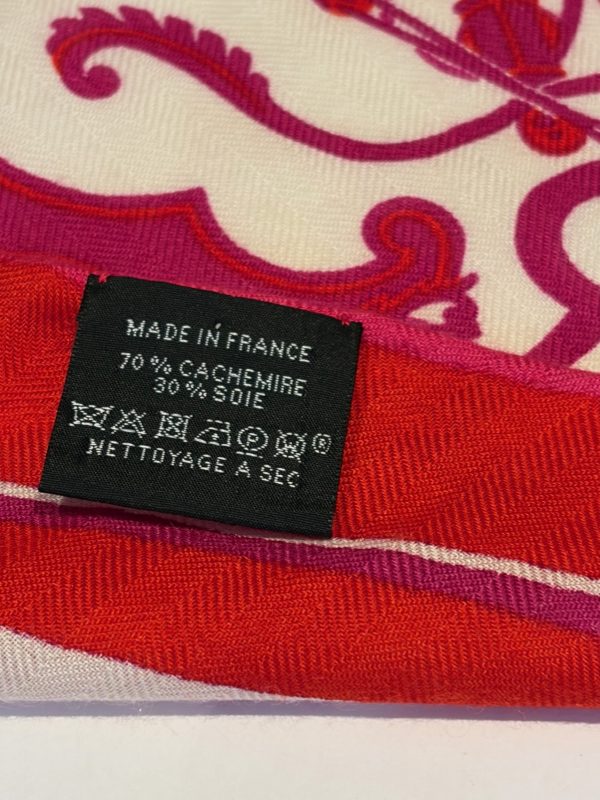 hermÈs cashmere losange scarf ex libris by hugo grygkar 2010 w/box