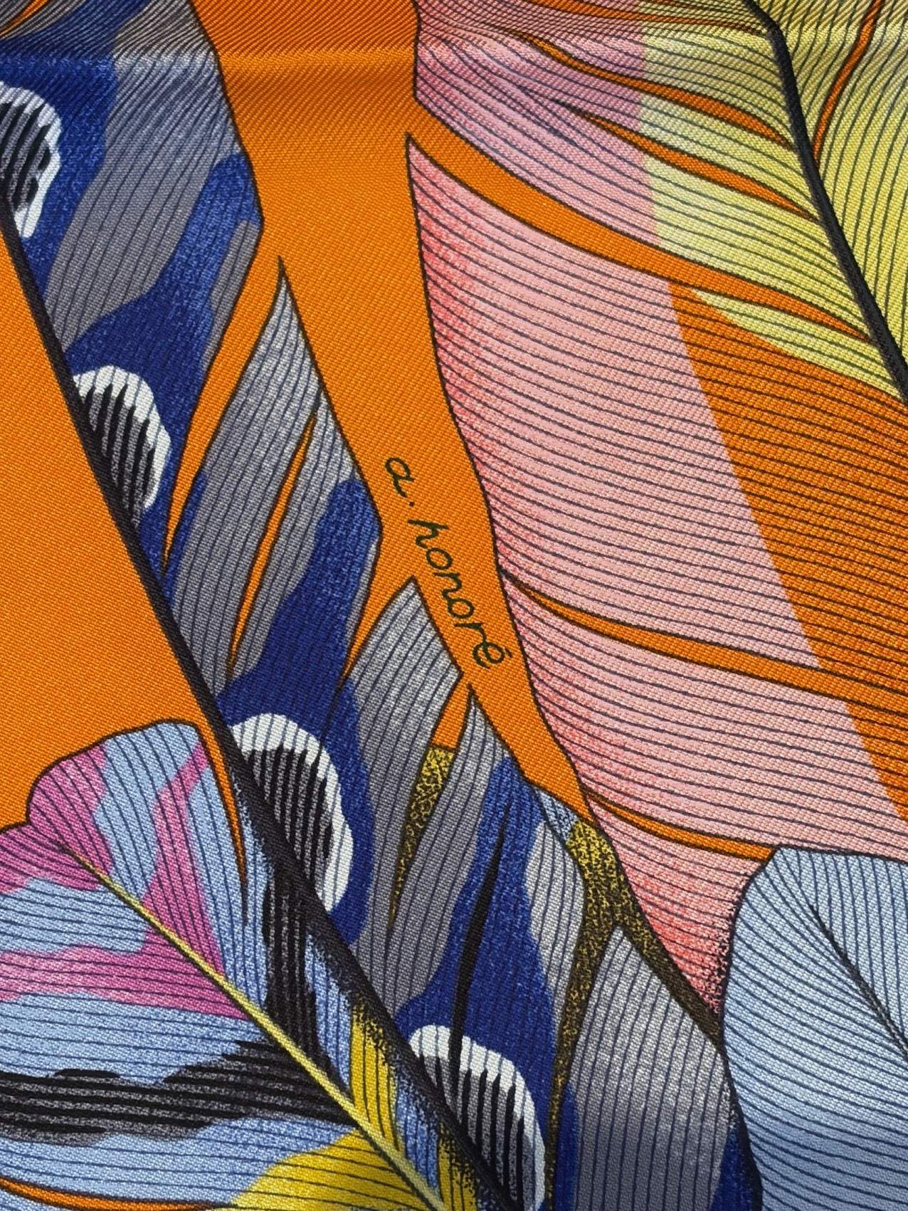 hermÈs silk scarf plumes en fete by aline honoré 2020 w/box