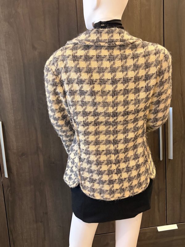 chanel by karl lagerfeld vintage tweed checked jacket fall 1998