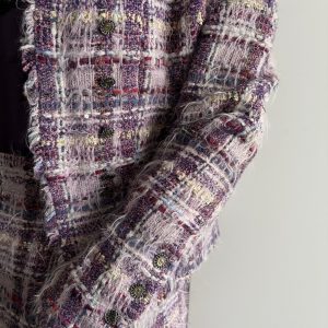 chanel tweed suit jacket and skirt cc logo buttons 05a 2005