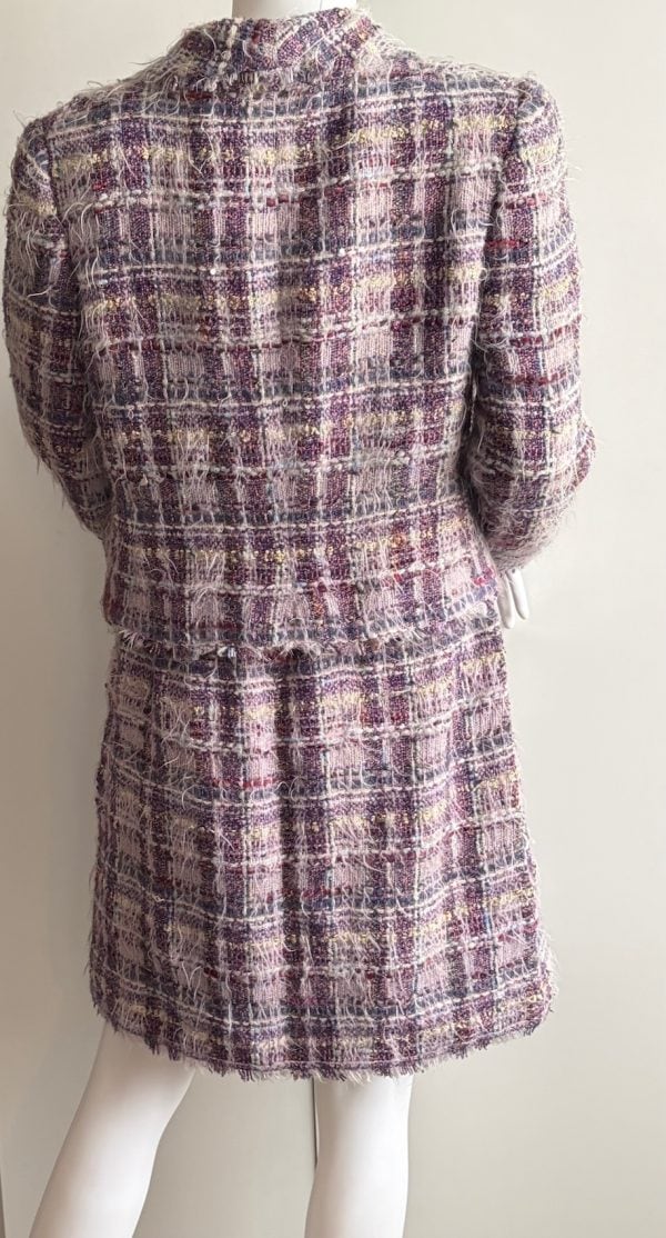 chanel tweed suit jacket and skirt cc logo buttons 05a 2005