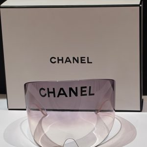 chanel vintage shield sunglasses oversized sporty runway prototype c.1990s