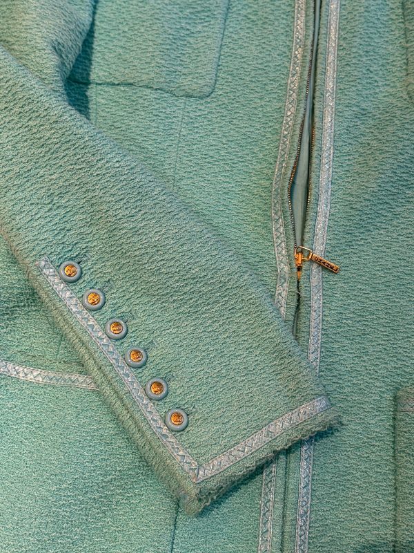 chanel vintage runway documented boucle suit