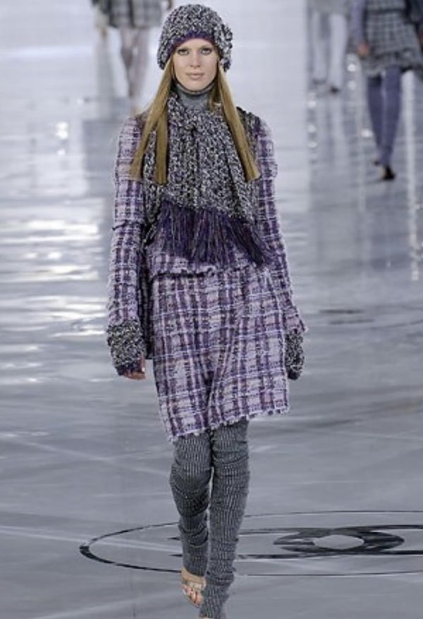 chanel tweed suit jacket and skirt cc logo buttons 05a 2005