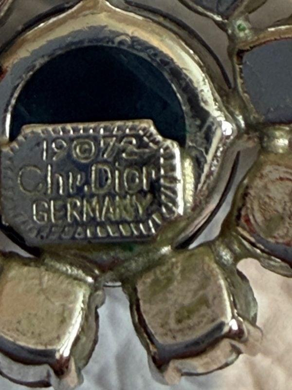 christian dior by marc bohan vintage blue crystals diamanté necklace bracelet set 1972