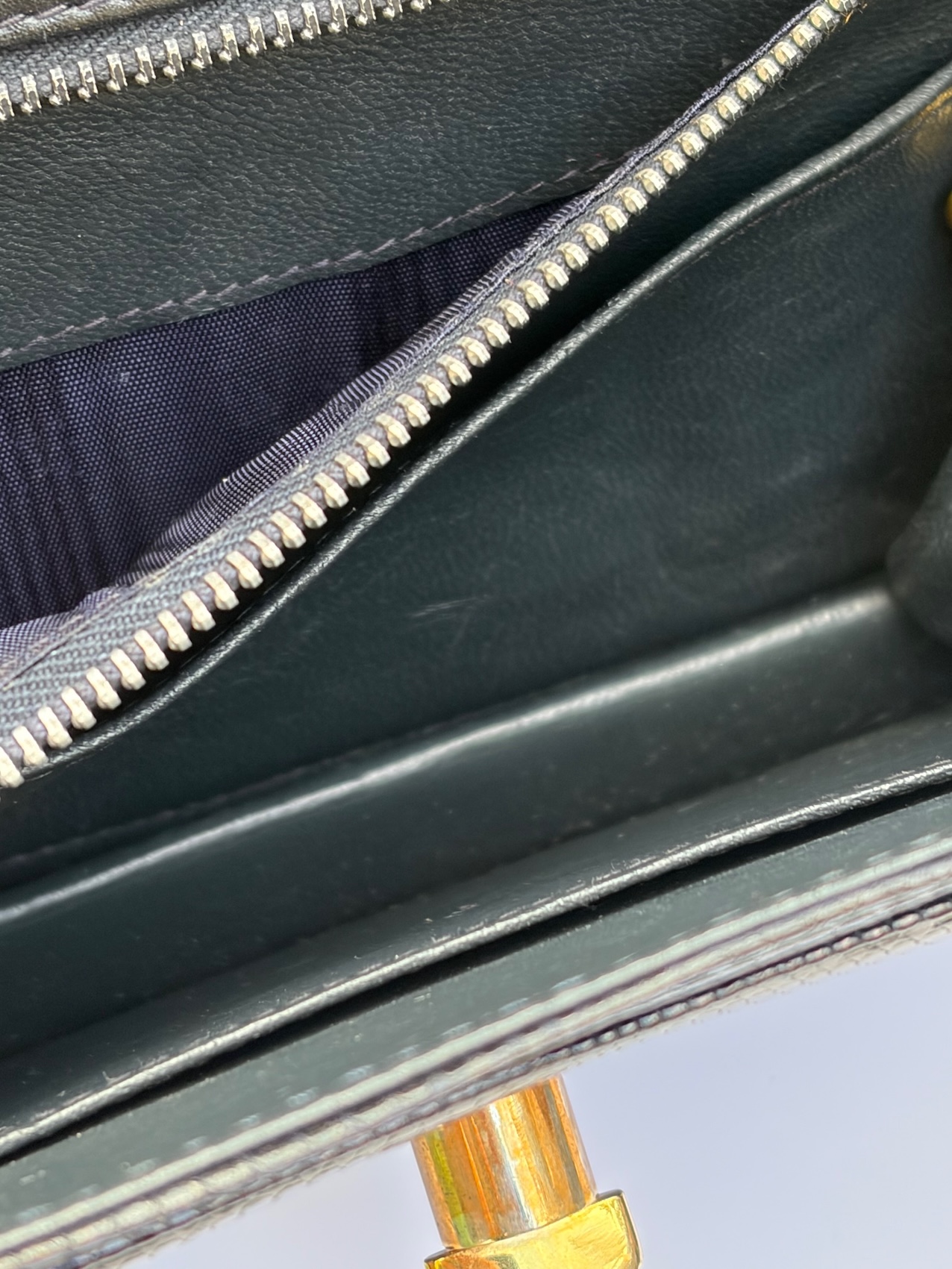 gucci vintage black leather lizard clutch handbag c.1960s