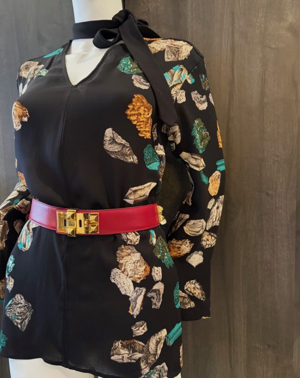 hermÈs bow tie blouse shirt mineraux mineral by hugo grygkar fall/winter 2013/2014