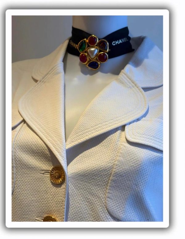 chanel by karl lagerfeld vintage gripoix multi camellia flower brooch collection 26 1991
