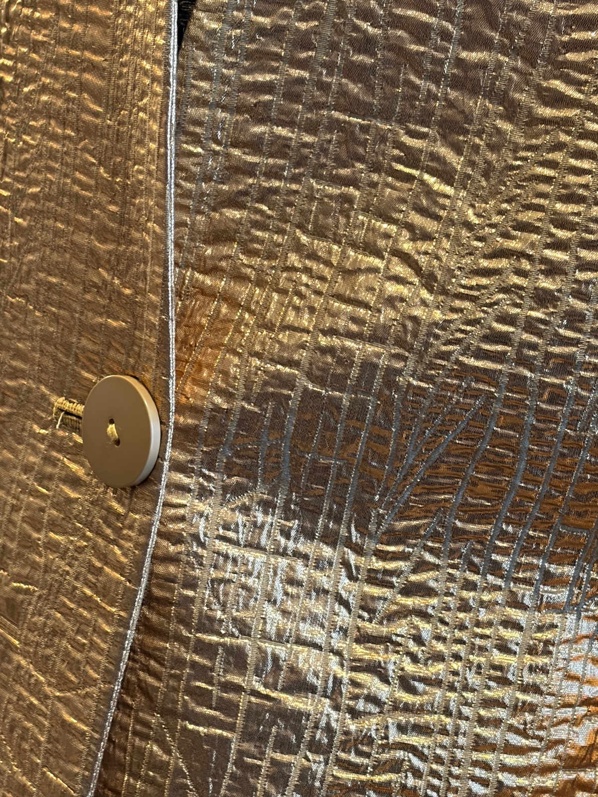 yves saint laurent runway vintage gold lame jacket f/w 1991 92