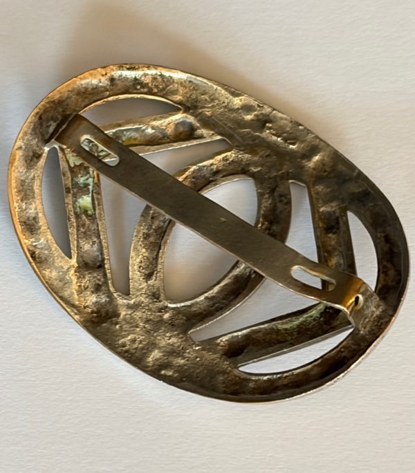 antique art nouveau french engraved scarf ring silver c.1890s