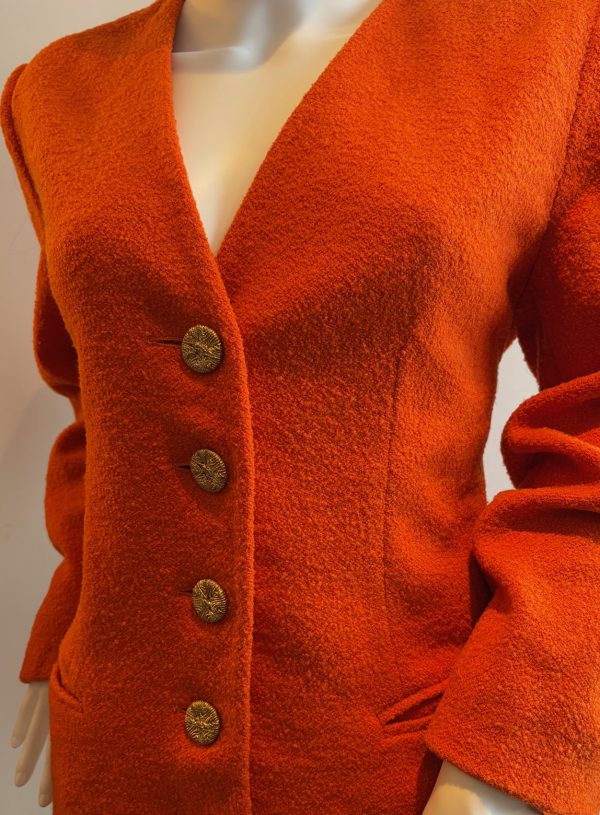 guy laroche vintage bouclé wool jewel buttons jacket c.1990s