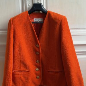 guy laroche vintage bouclé wool jewel buttons jacket c.1990s