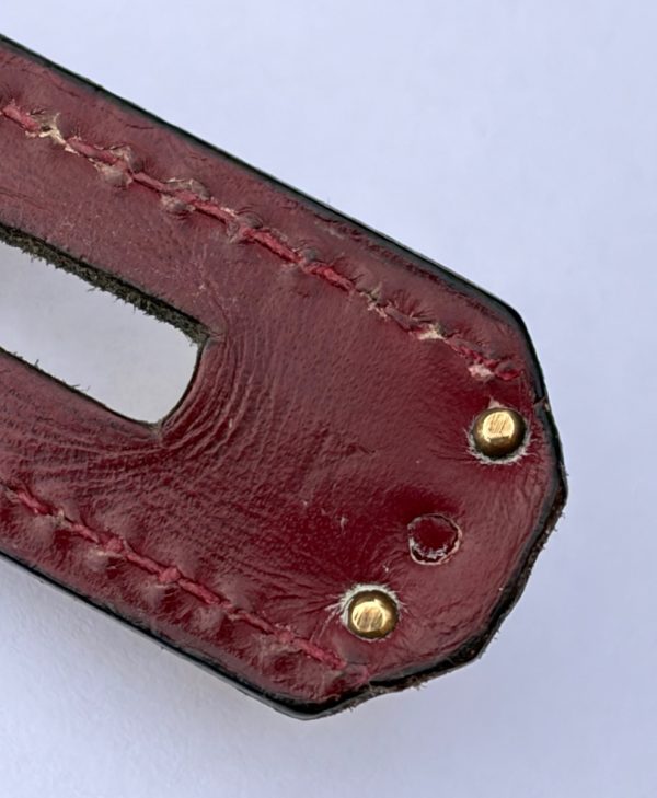 hermÈs 1955 iconic kelly 32 burgundy red box leather retourné vintage ghw 24k